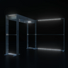 Kit de stand rétroéclairé SEGO 3x3m avec mur arrière en arche carrée