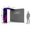 Portable L-Shaped Fabric Display with Shelf & TV Mount