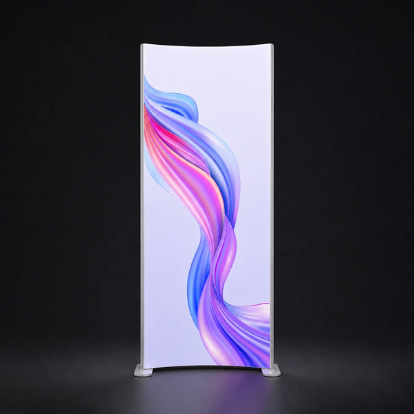 Caisson lumineux LED en tissu SEG incurvé
