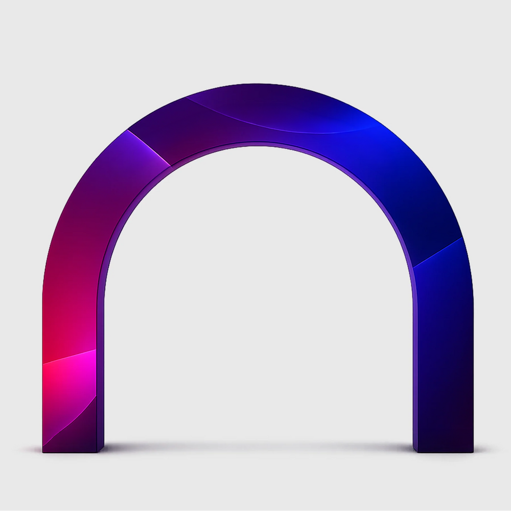 3D Triangular Prism Tension Fabric Arch