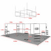 9x6m Island Booth Kit with Hexagon Lounge Shelving & 4 Counters