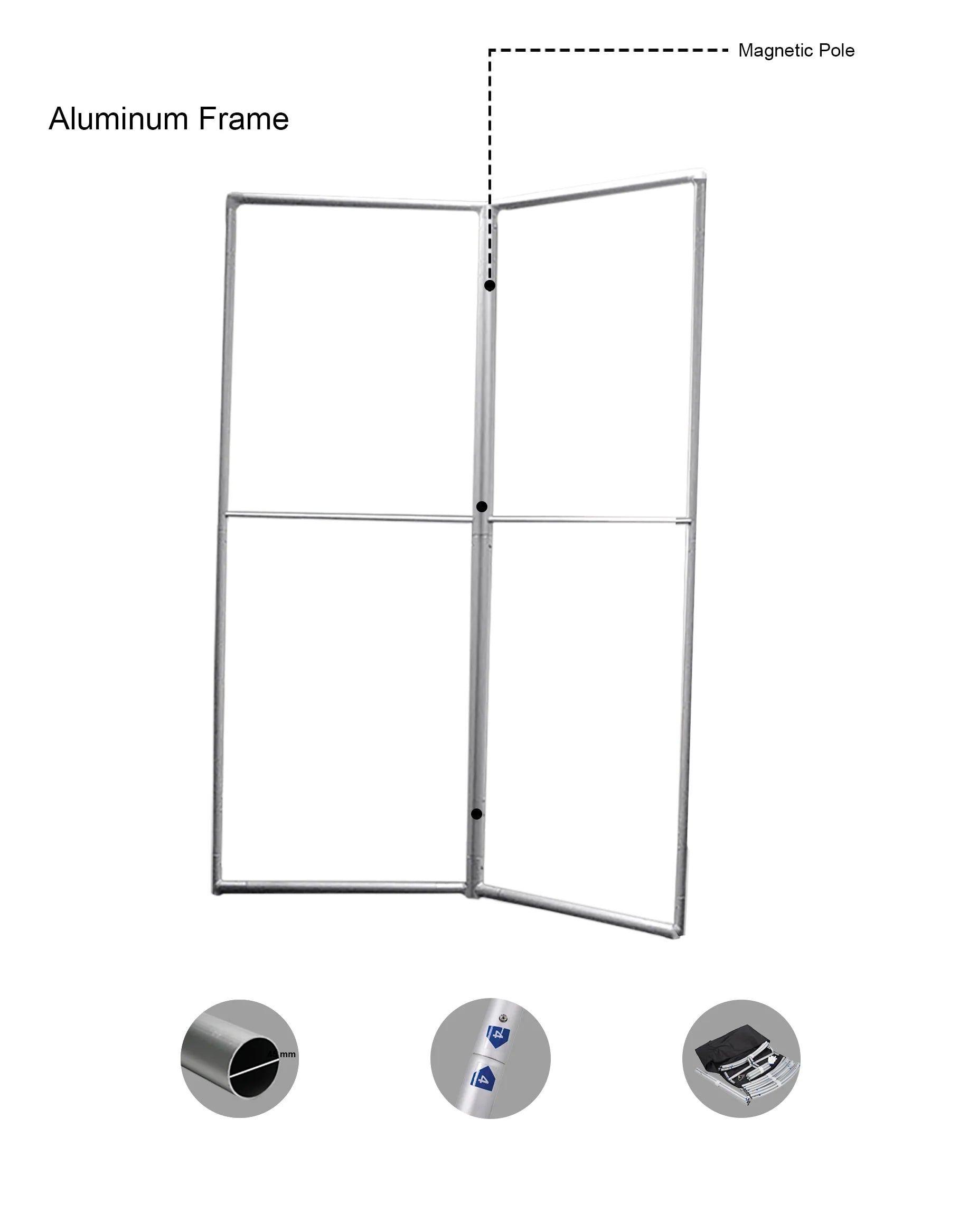 Magnetic displays - 2 panels