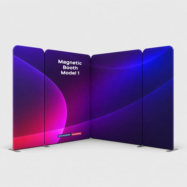 Kit de stand parapluie magnétique 3x3m avec visuel pleine largeur