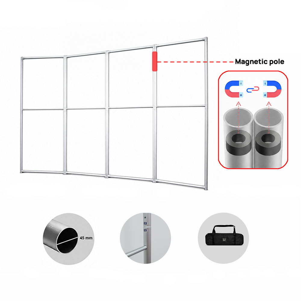 Paravent magnétique en tissu – 4 panneaux