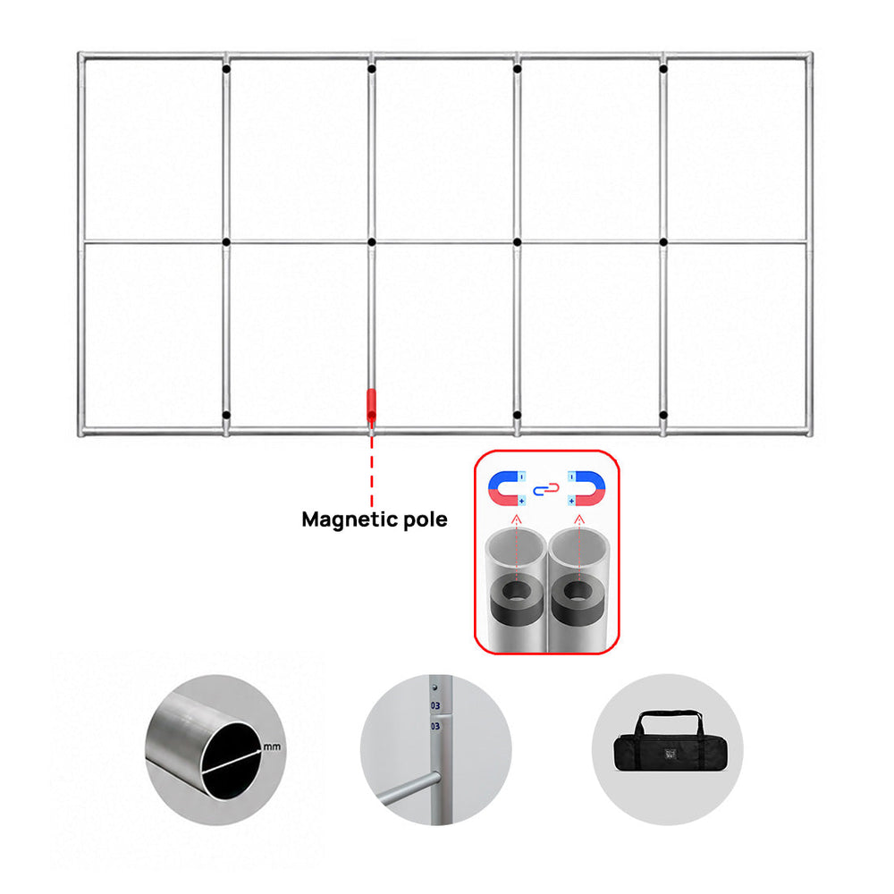 Paravent magnétique en tissu – 5 panneaux