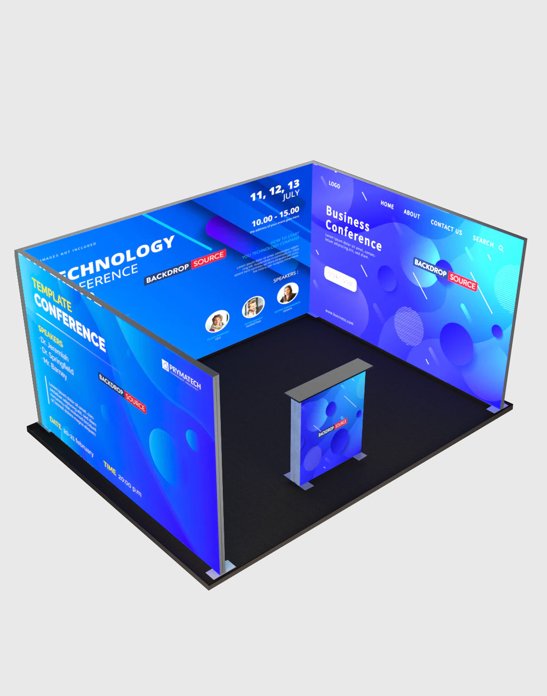 4m SEG Modular Lightbox Display for Tradeshows - Model 2