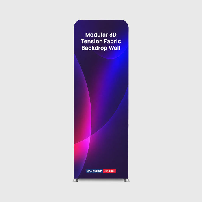 Mur de fond modulaire en tissu tendu 3D