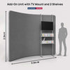 Modular Add-On Unit with TV Mount and 2 Shelves