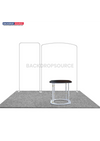 3x3m Booth Kit with Sloped & Straight Walls, Counter & TV Mount