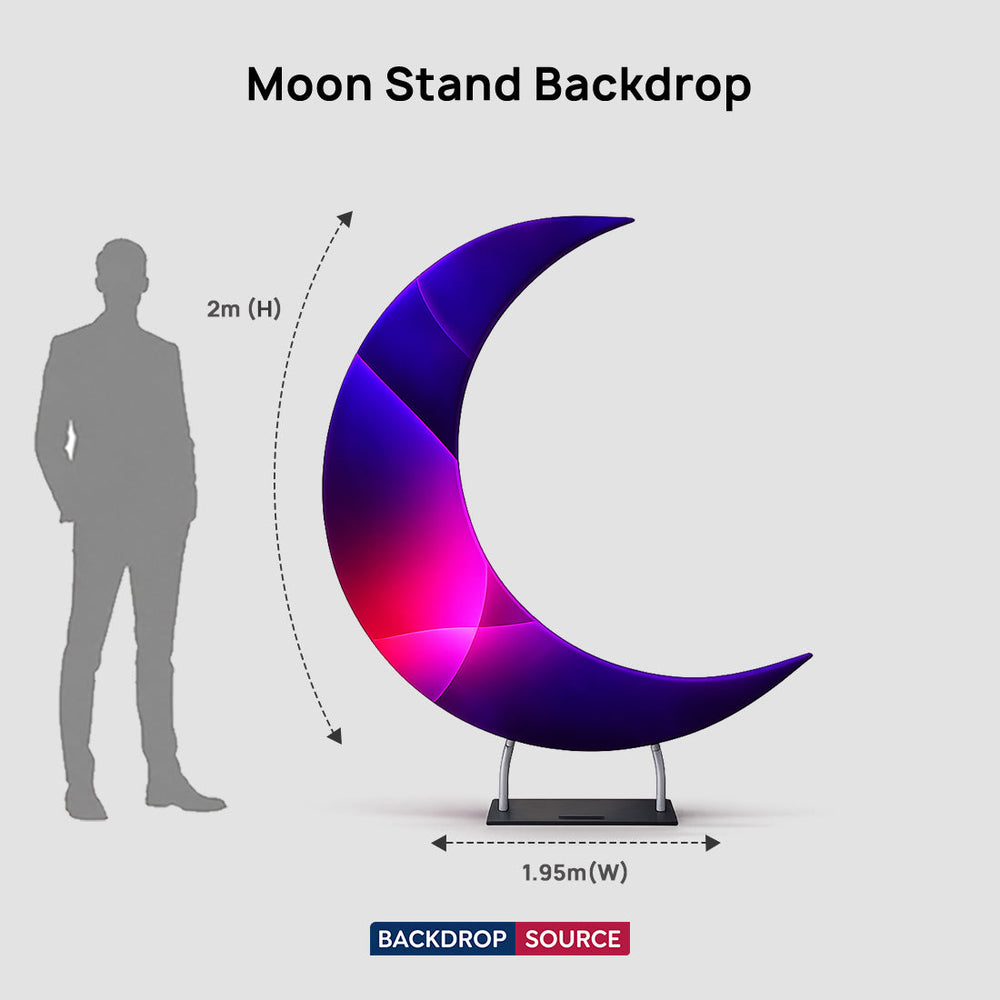 Toile de fond avec support lune