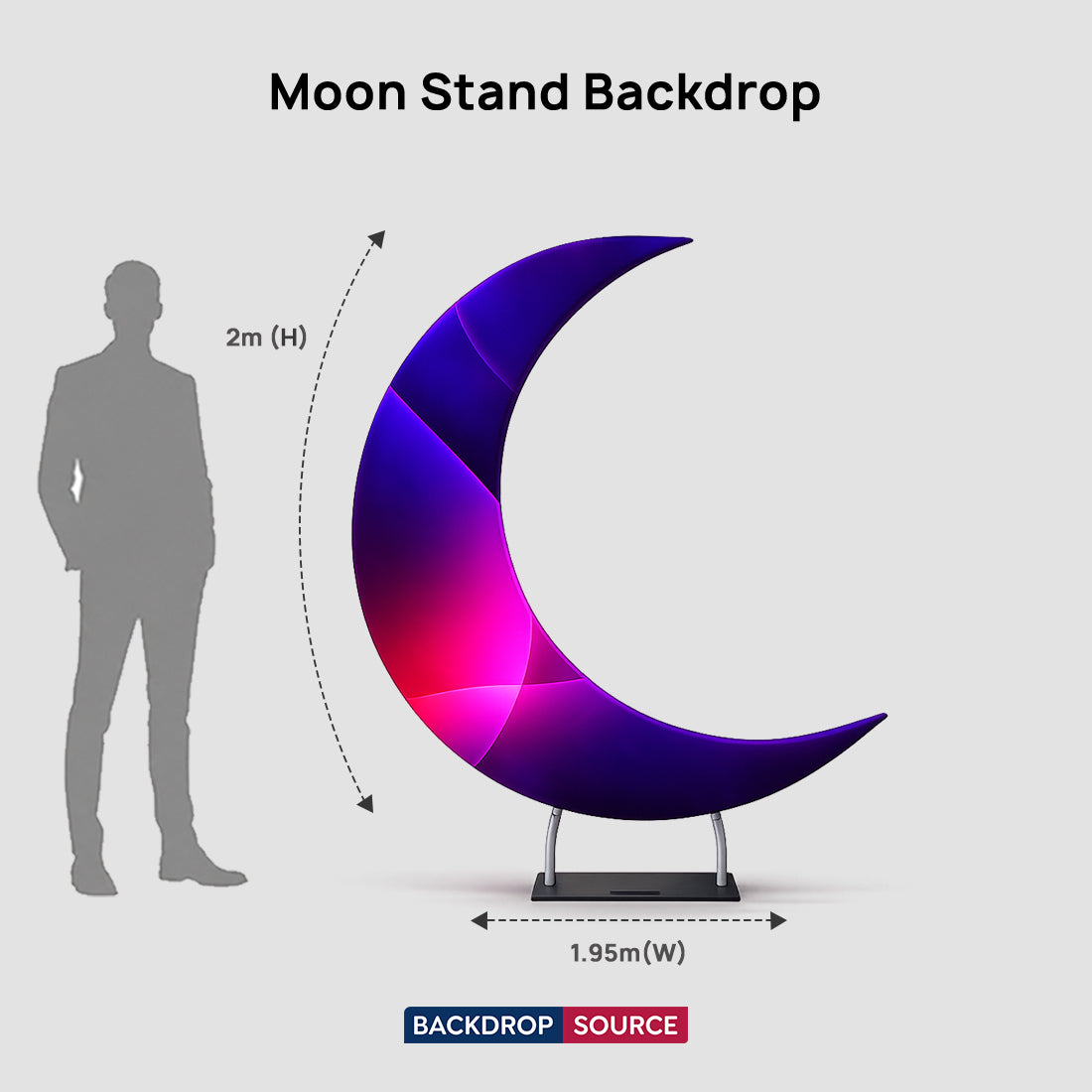 Toile de fond avec support lune