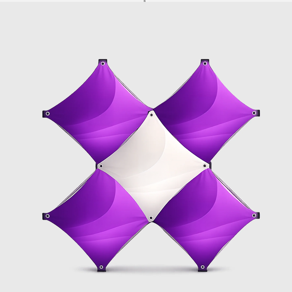 Présentoir pliable en tissu GeoMetrix X Fabric