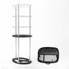 Oval Counter Display with Triple Shelves