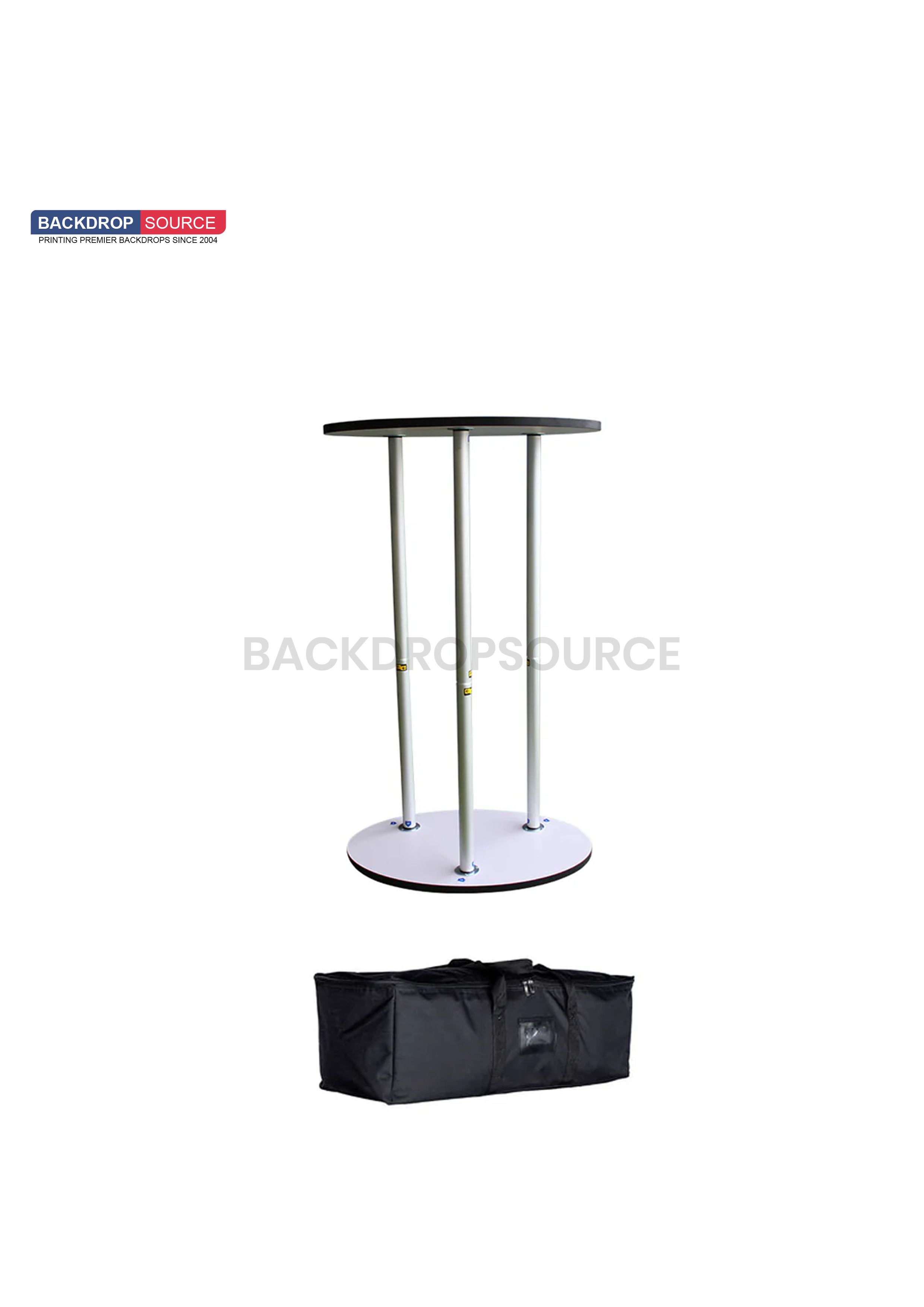 Oval fabric exhibition counter (for podiums and exhibition stands)