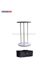 Oval fabric exhibition counter (for podiums and exhibition stands)