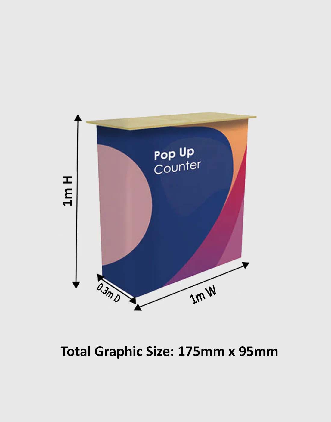 Pop Up Table Fabric Display Counter (for podiums and exhibition stands)