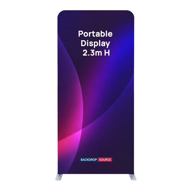Présentoir d'exposition portable en tissu, 2,3 m de haut