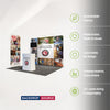 3x3m Booth Kit with Straight Wall, TV Shelf Tower & Banner