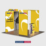 Kit de stand en arche carrée 3x3m avec comptoir rétroéclairé