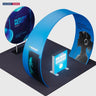 Kit de stand arche conique 3x3m avec fond circulaire et caisson lumineux