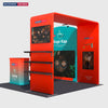 3x3m Booth Kit with Sloped & Square Arches, TV Mount & Counter