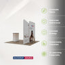 Kit de stand  3x3m avec grand mur droit et panneau latéral incliné