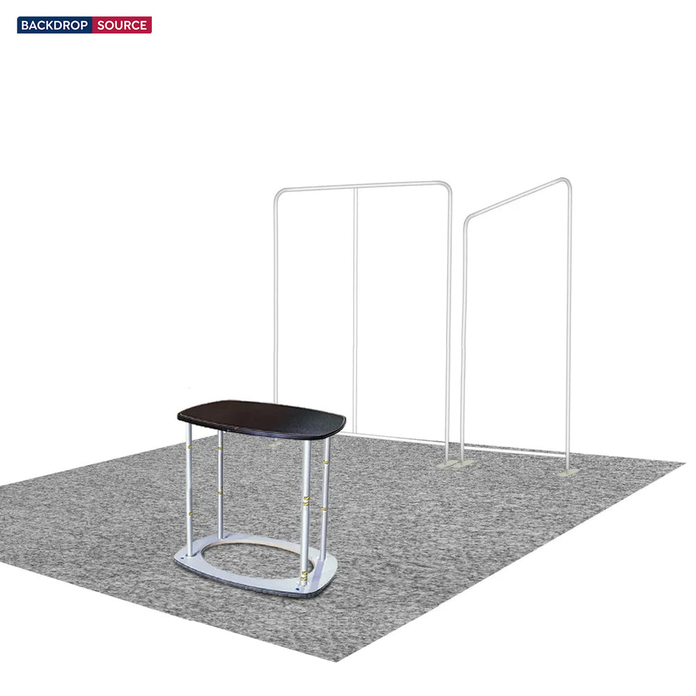 Kit de stand  3x3m avec grand mur droit et panneau latéral incliné