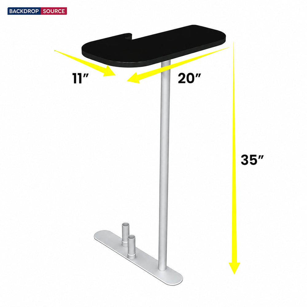 Kit de stand  3x3m avec grand mur droit et panneau latéral incliné