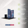 Kit de stand 3x3m avec cloisons droites et inclinées, comptoir et support TV