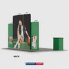 6x3m Straight Wall Booth Kit with Tall Centre Wall & 2 Counters