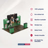 Kit de stand droit 6x3m avec mur central haut et 2 comptoirs