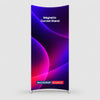 Magnetic Curved Fabric Banner Stand - included in Magnetic Fabric Banner Stand Exhibition Kit with L-Shaped Shelving