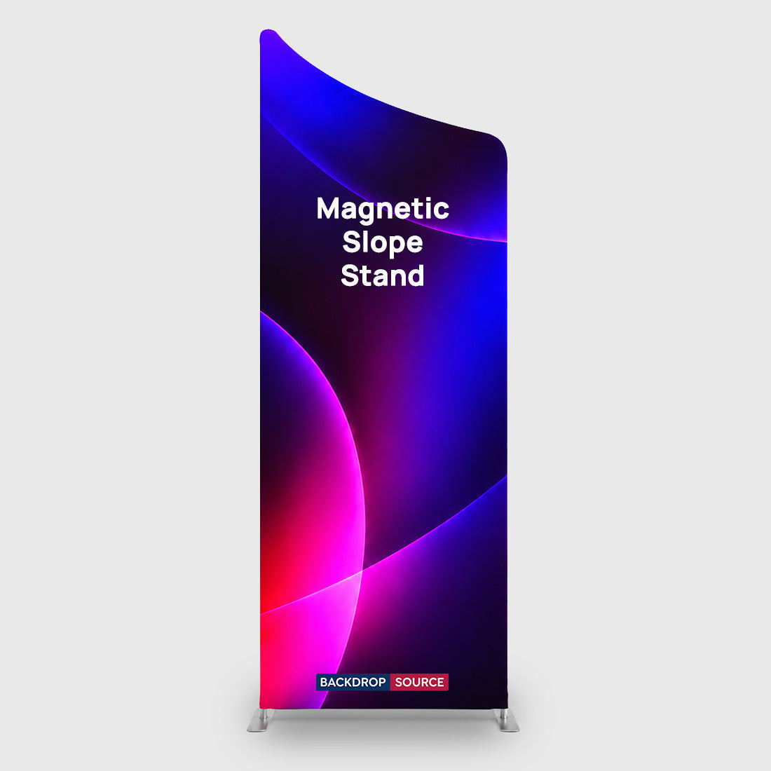 Magnetic Slope Fabric Banner Stand - included in Magnetic Fabric Banner Stand Exhibition Kit with L-Shaped Shelving