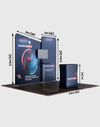 Présentoir d'exposition portable 3m x 3m - Modèle 7