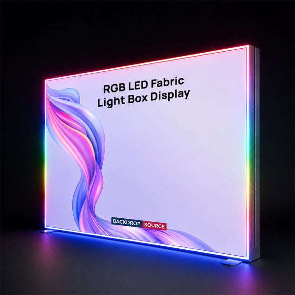 Caisson lumineux en tissu LED RVB