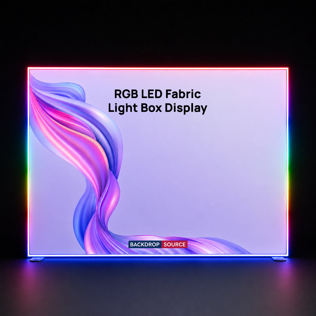 Caisson lumineux en tissu LED RVB