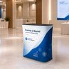 Comptoir d'affichage rectangulaire en tissu (pour podiums et stands d'exposition)
