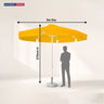 Parasols de marché ronds avec cantonnières – 3 m x 3 m