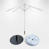Parasols de marché ronds avec cantonnières – 3 m x 3 m