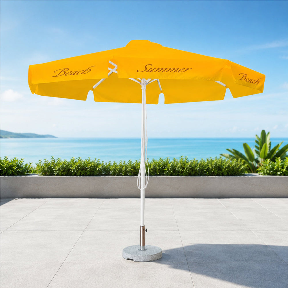 Parasols de marché ronds avec cantonnières – 3 m x 3 m