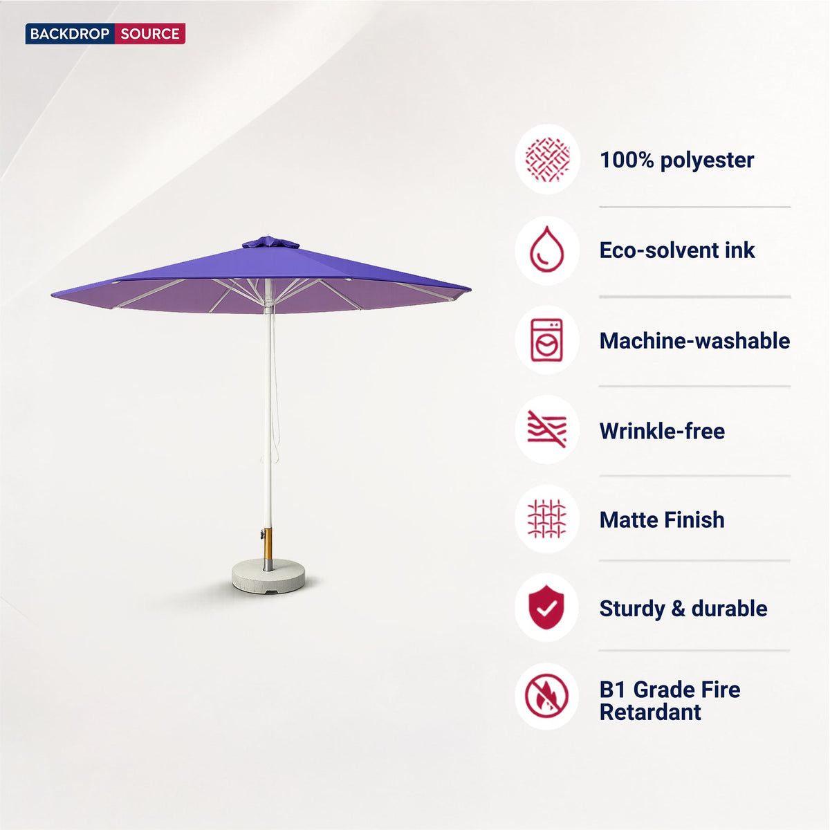 Parasols de marché ronds – 3 m x 3 m