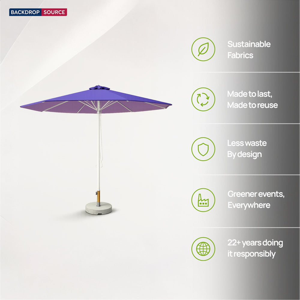 Parasols de marché ronds – 3 m x 3 m