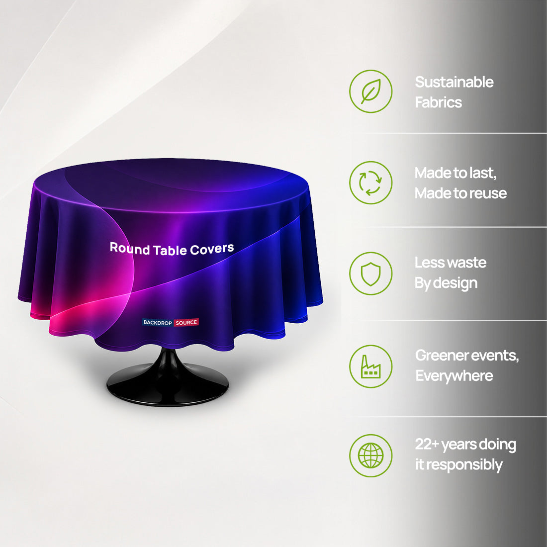 Couvertures de table ronde