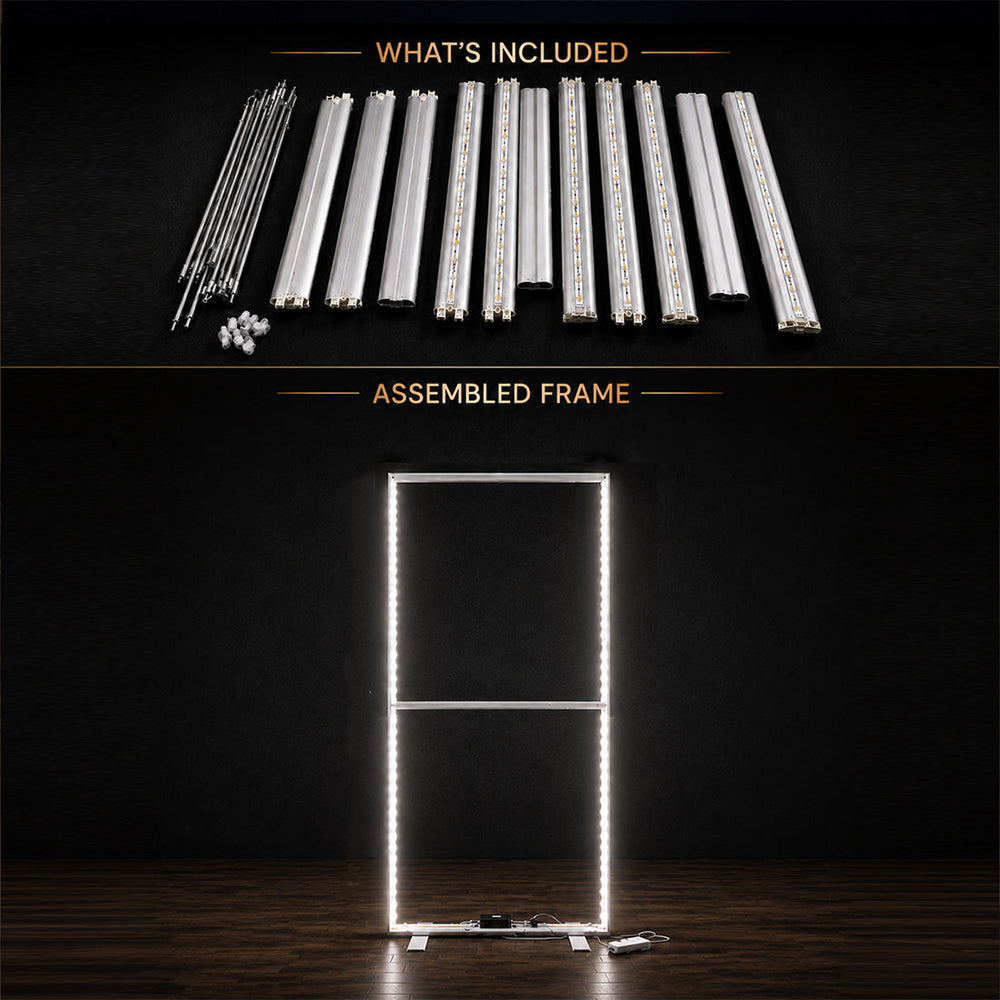 Caisson lumineux LED en tissu SEG sans cadre - 1m L x 2m H