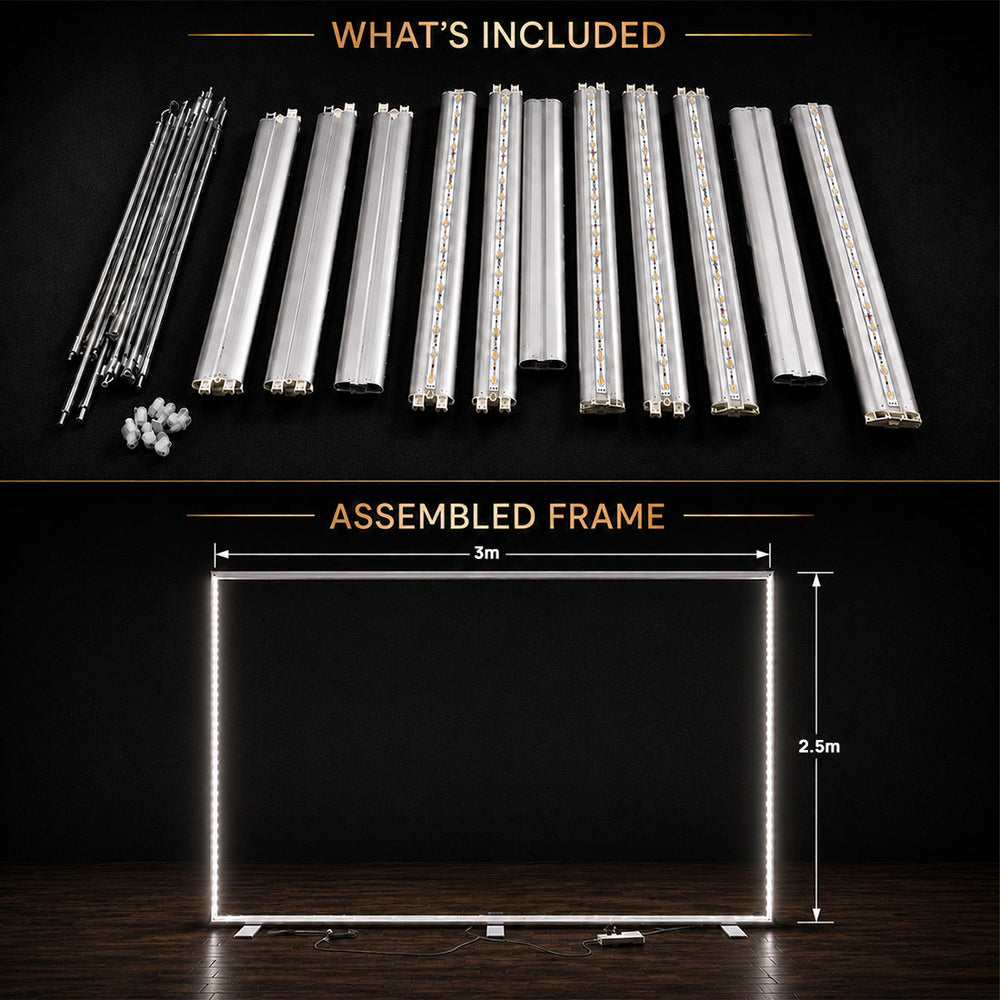 Caisson lumineux LED en tissu sans cadre SEG - Profilé en aluminium de 80 mm de profondeur