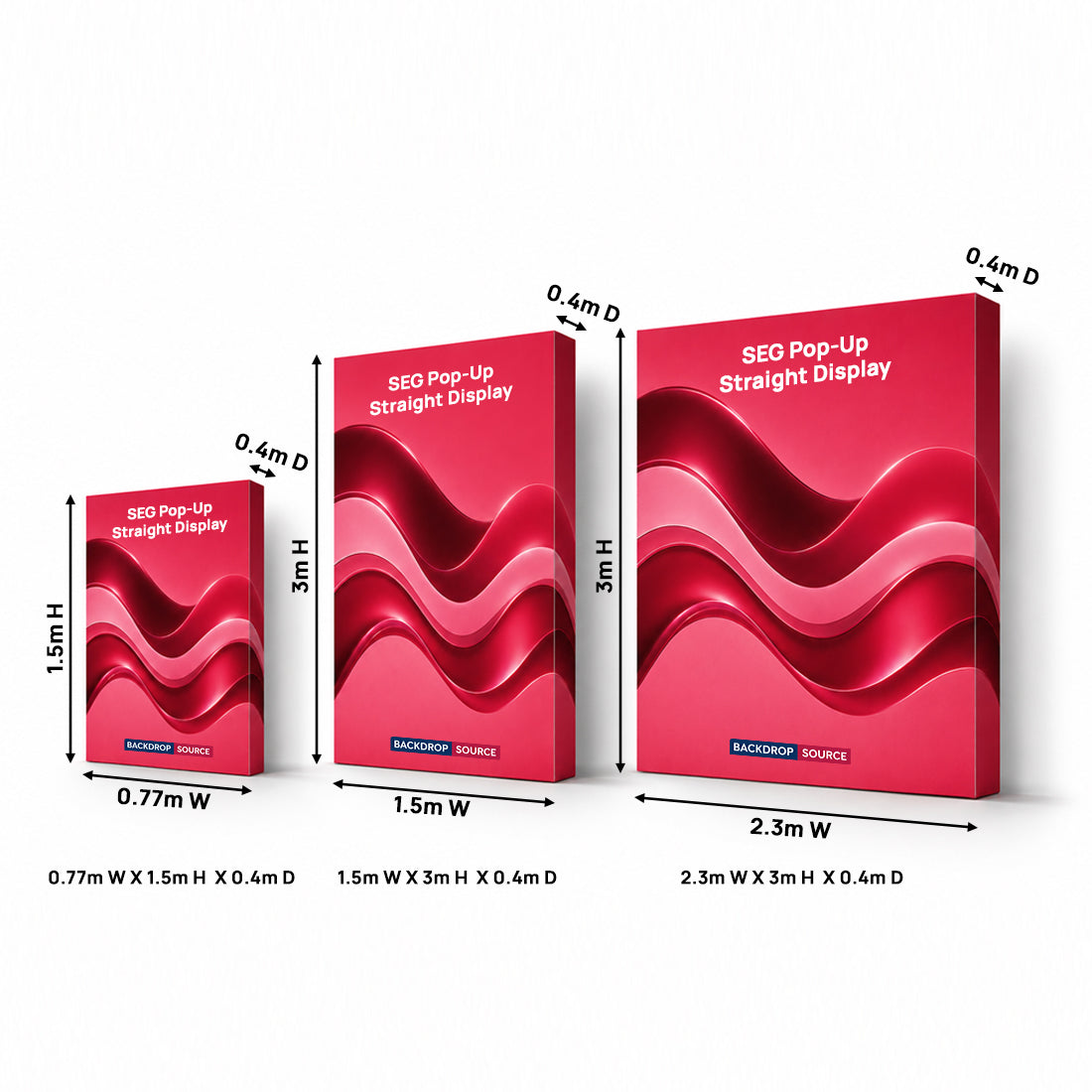 Mur d'images pliable SEG droit