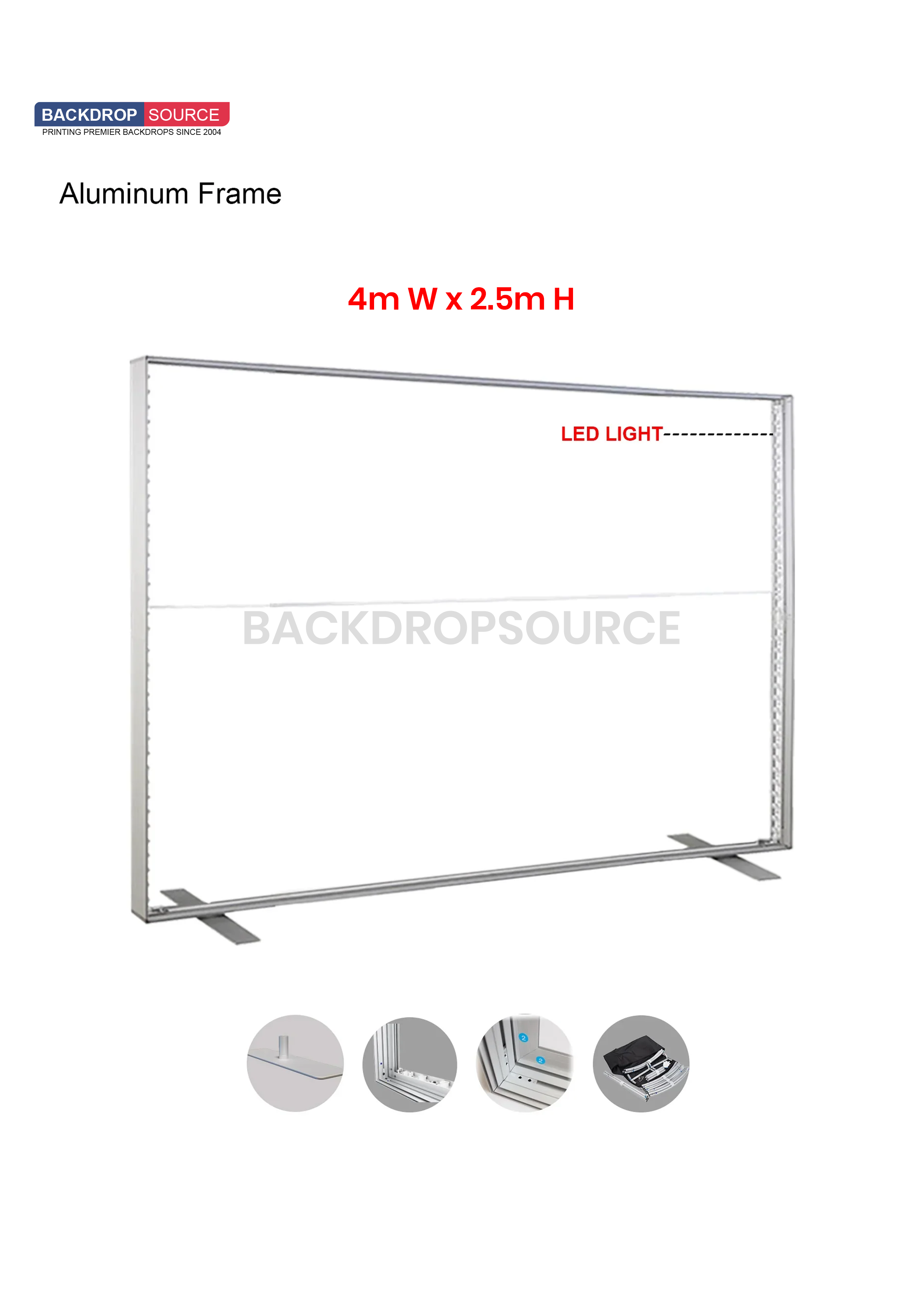 SEG Boîte à lumière LED en tissu - 3m x 2.5m