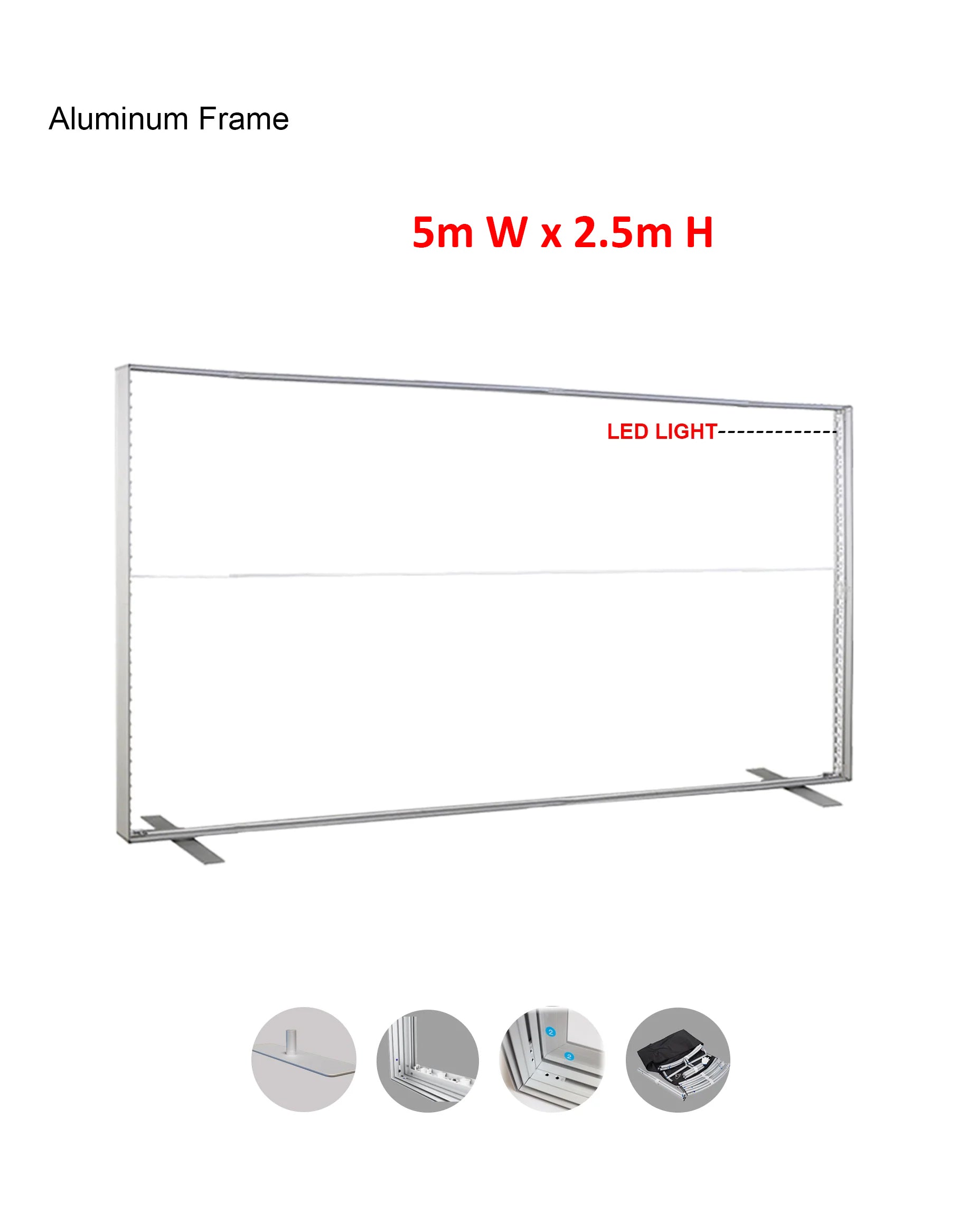 SEG Fabric LED Backlit Light Box - 5m x 2.5m