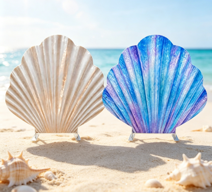 Fond de fête en forme de coquillage