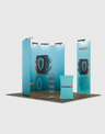 Kit d'exposition modulaire en U pour stands de 3 m de large
